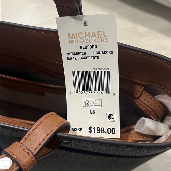 Authentic Michael Kors Dark Brown Signature Tote - Picture 5 of 5